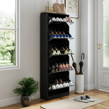 5 Tier Mirror Shoe Cabinet