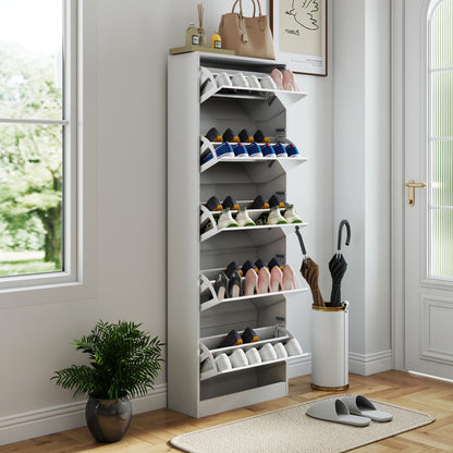5 Tier Mirror Shoe Cabinet