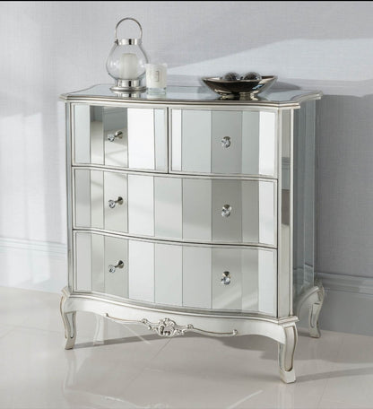 Vintage mirror chest of 4 drawers