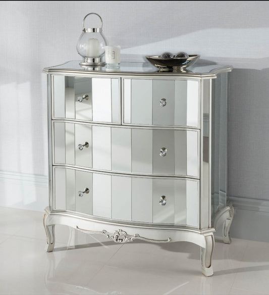 Vintage mirror chest of 4 drawers