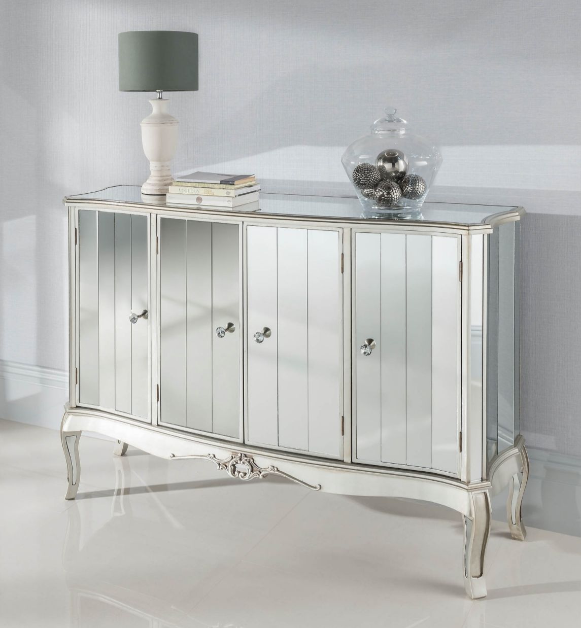 vintage mirror chest of 4 drawer